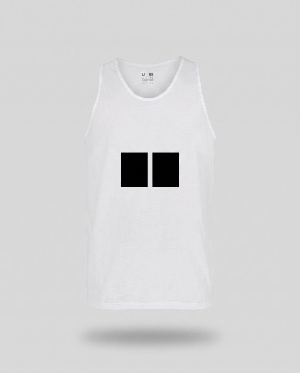 A KAYA white printed cotton undershirt on a pale grey backdrop