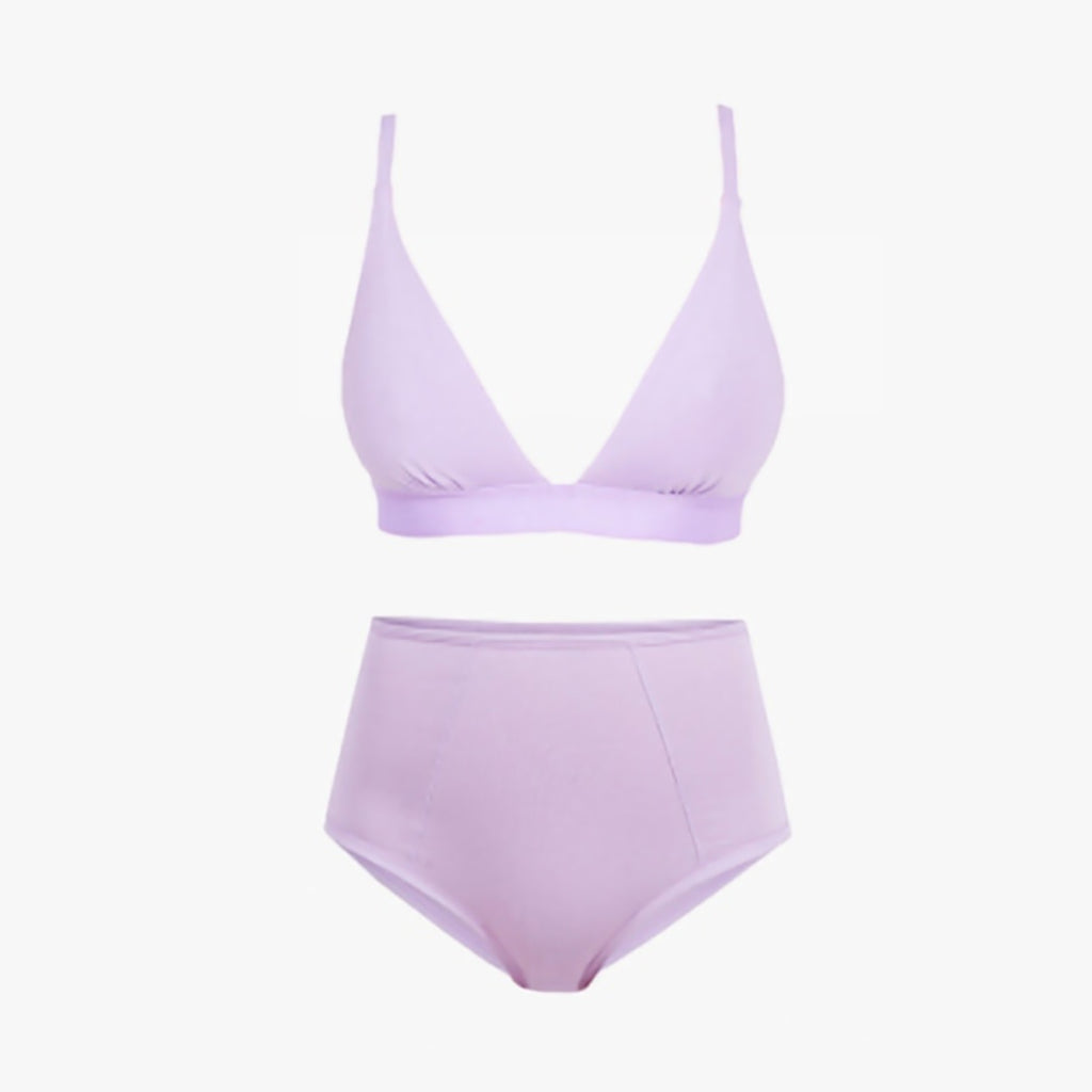 Triangle Bra + High-Waist Brief Set