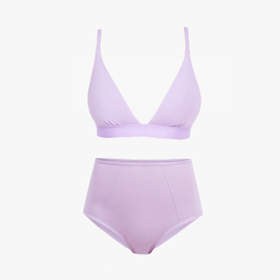 Triangle Bra + High-Waist Brief Set