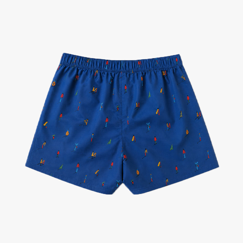 Unisex Cotton Boxer | KAYA x Mulehet | White, Blue & Brick Red