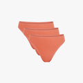 Plain Cotton Thong | 3-Pack Slate & Peach