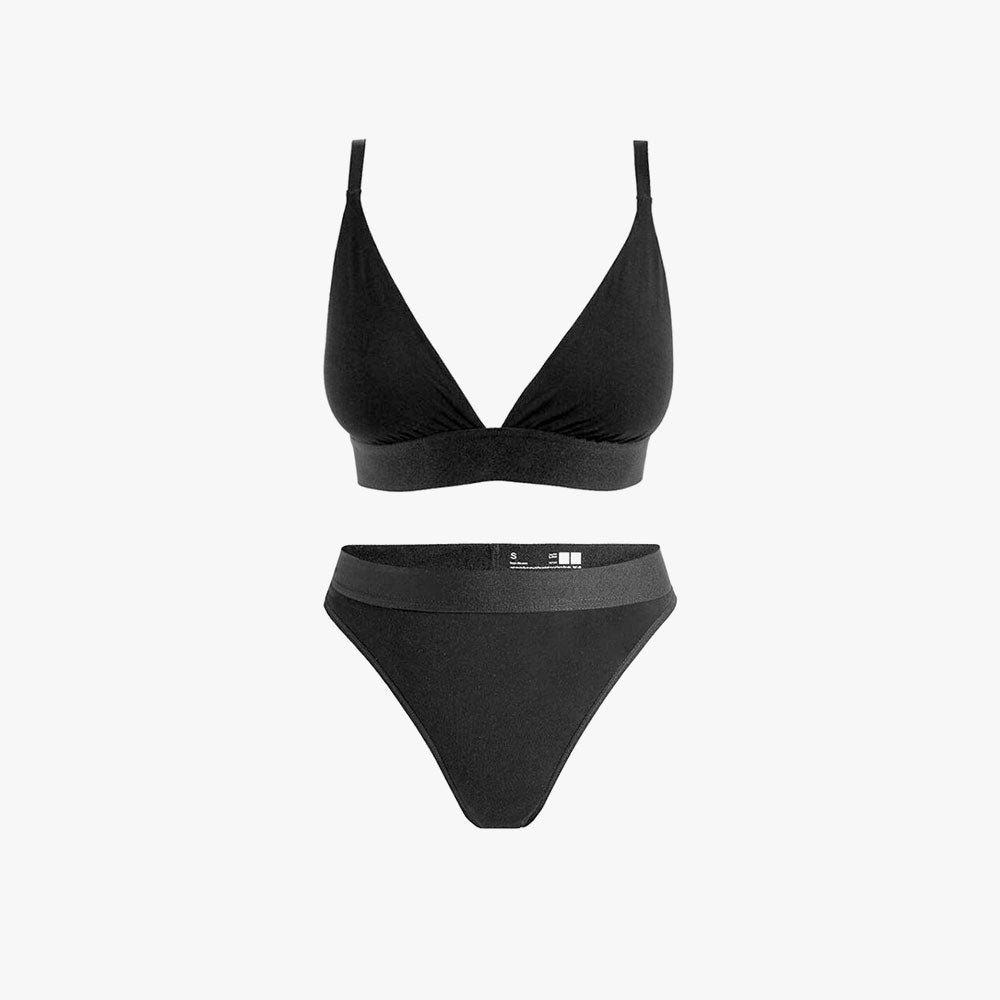 Triangle Bra + Elastic Thong Set