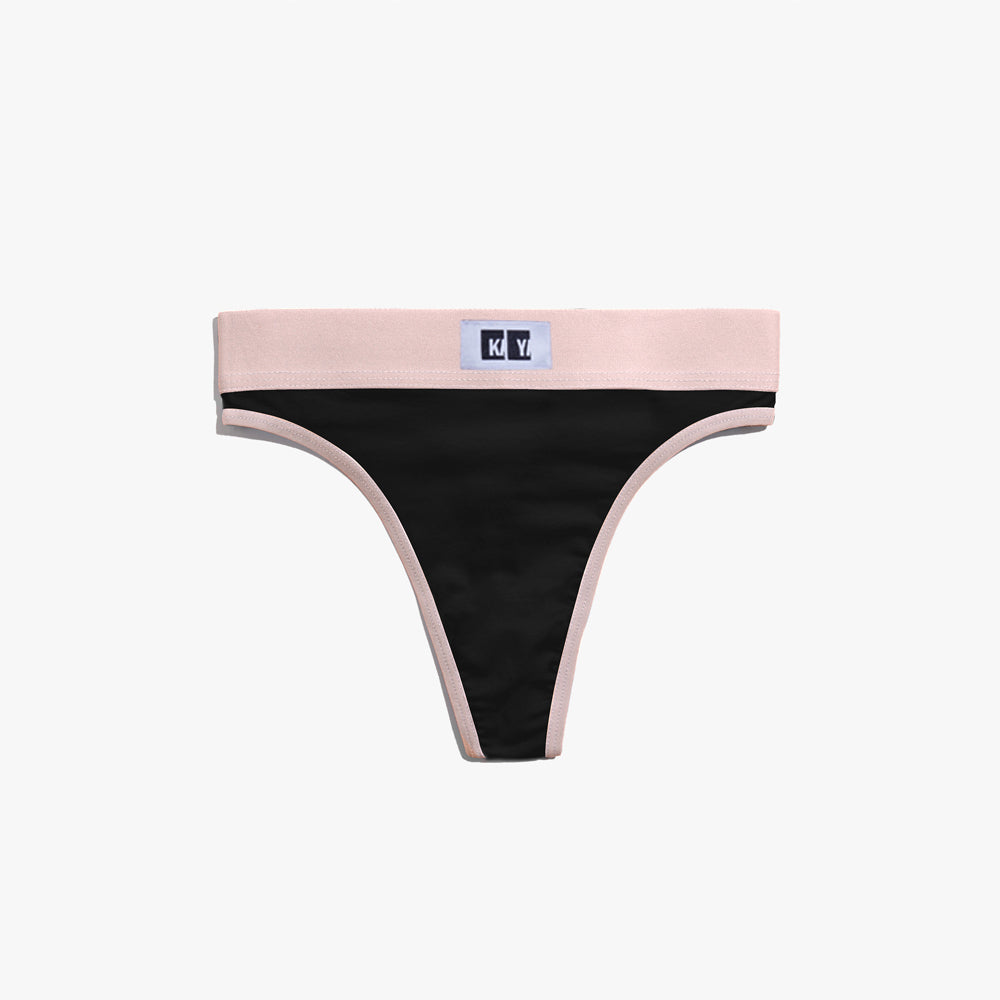Cotton Thong + Elastic + Logo