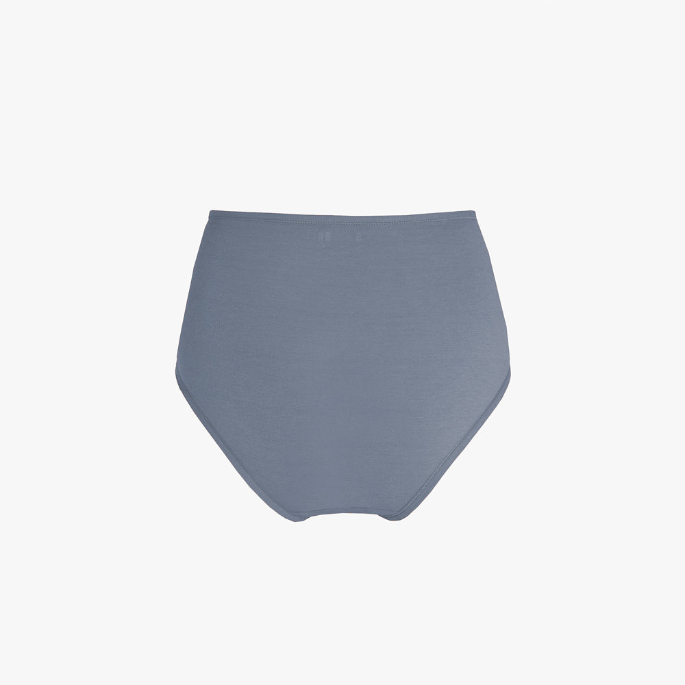 Plain Cotton High-Waist Brief | 3-Pack Single Color