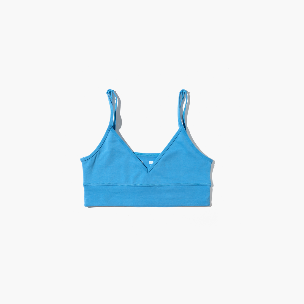 V-Neck Bra Top + Plain French Brief Set