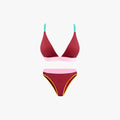 Triangle Bra + Elastic French Brief Set | Multicolor