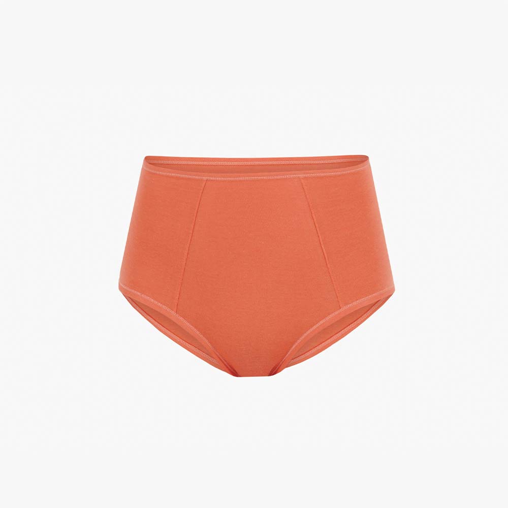 Plain Cotton High-Waist Brief | 3-Color Pack White, Peach, Slate