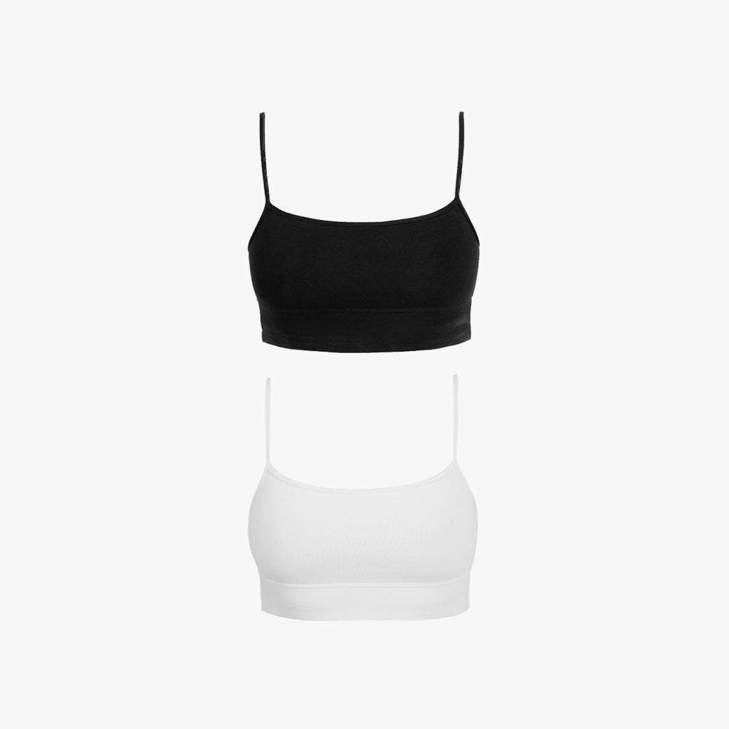 Straight-Neck Bra Top | 2-Pack