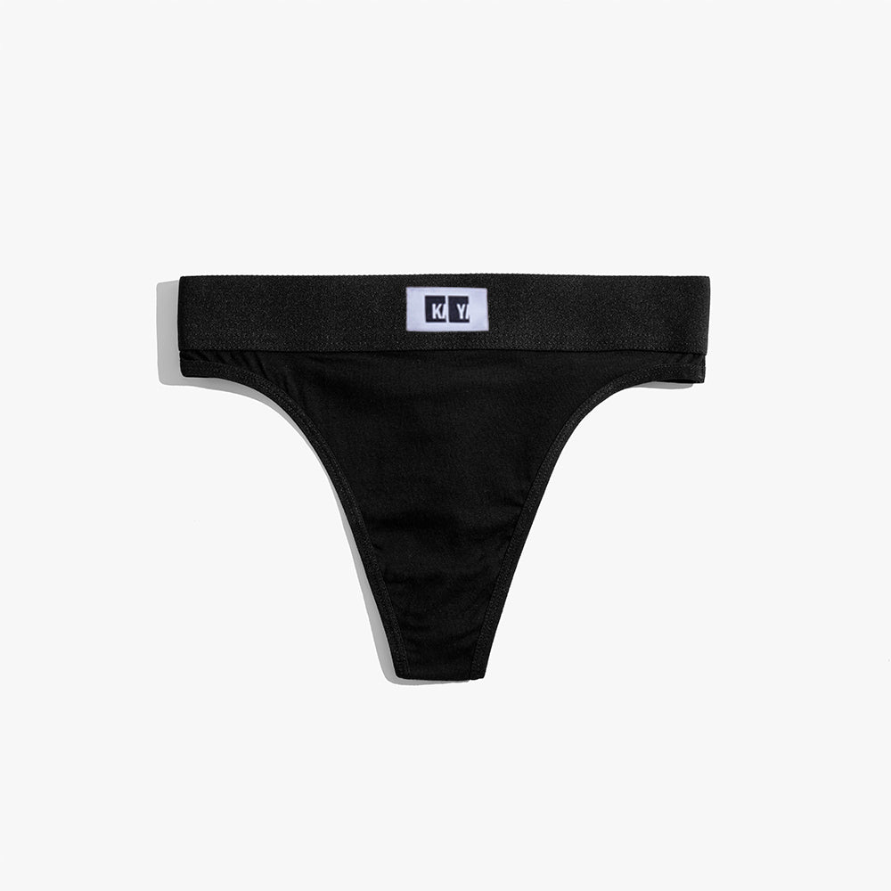 Cotton Thong + Elastic + Logo