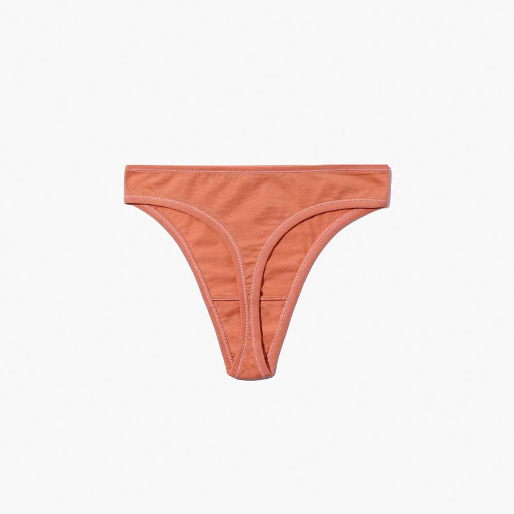 Plain Cotton Thong | 3-Pack Slate & Peach
