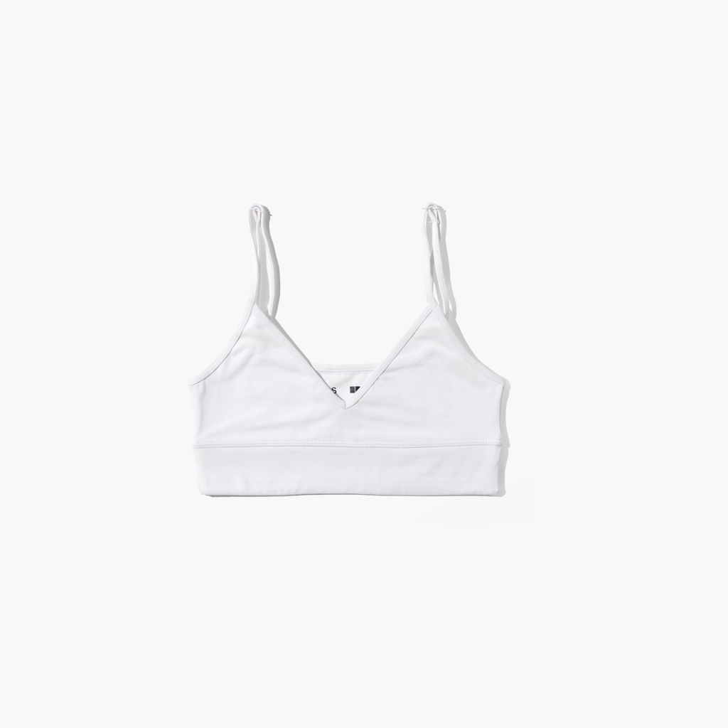 V-Neck Bra Top + Plain French Brief Set