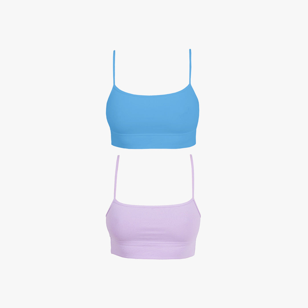 Straight-Neck Bra Top | 2-Pack