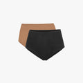 Plain Cotton High-Waist Brief | 2-Pack