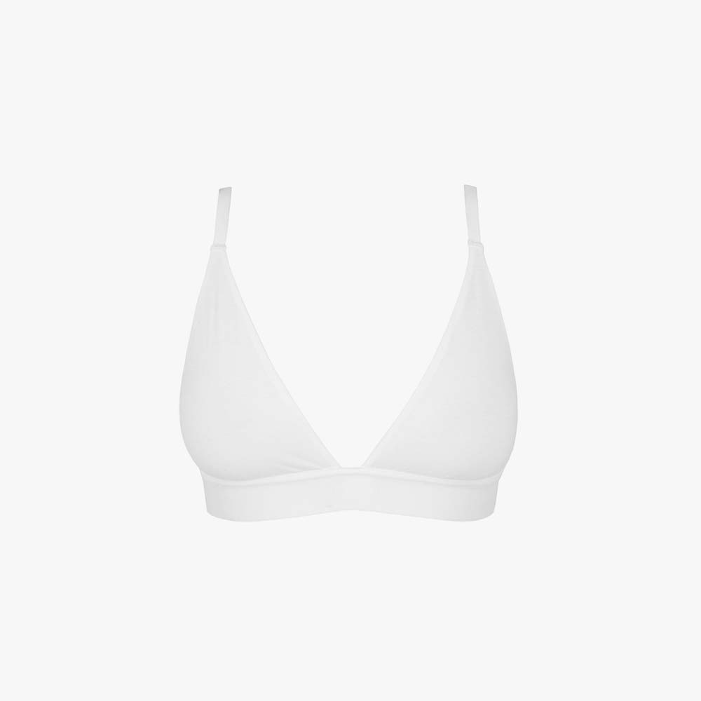 Plain Cotton Triangle Bra