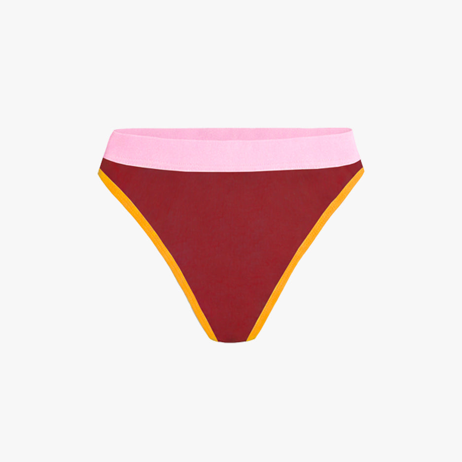 Triangle Bra + Elastic French Brief Set | Multicolor