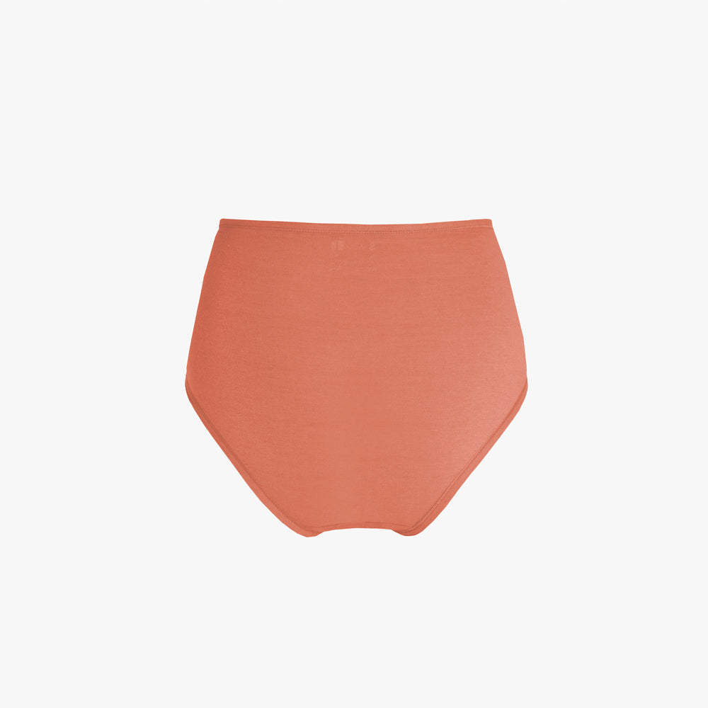 Plain Cotton High-Waist Brief | 3-Color Pack White, Peach, Slate