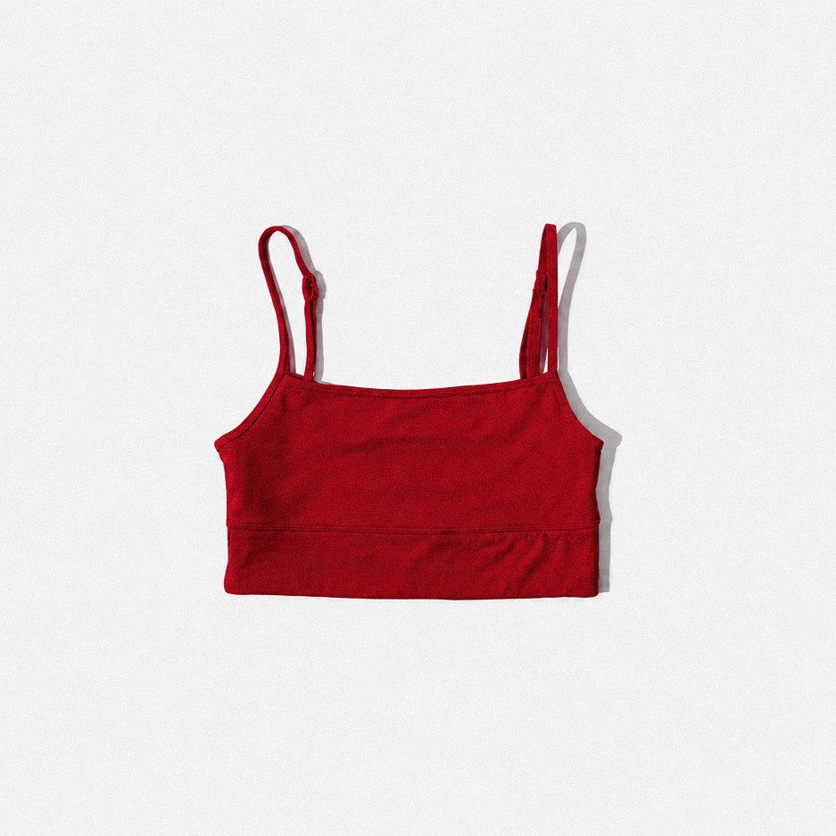 Straight-Neck Bra Top