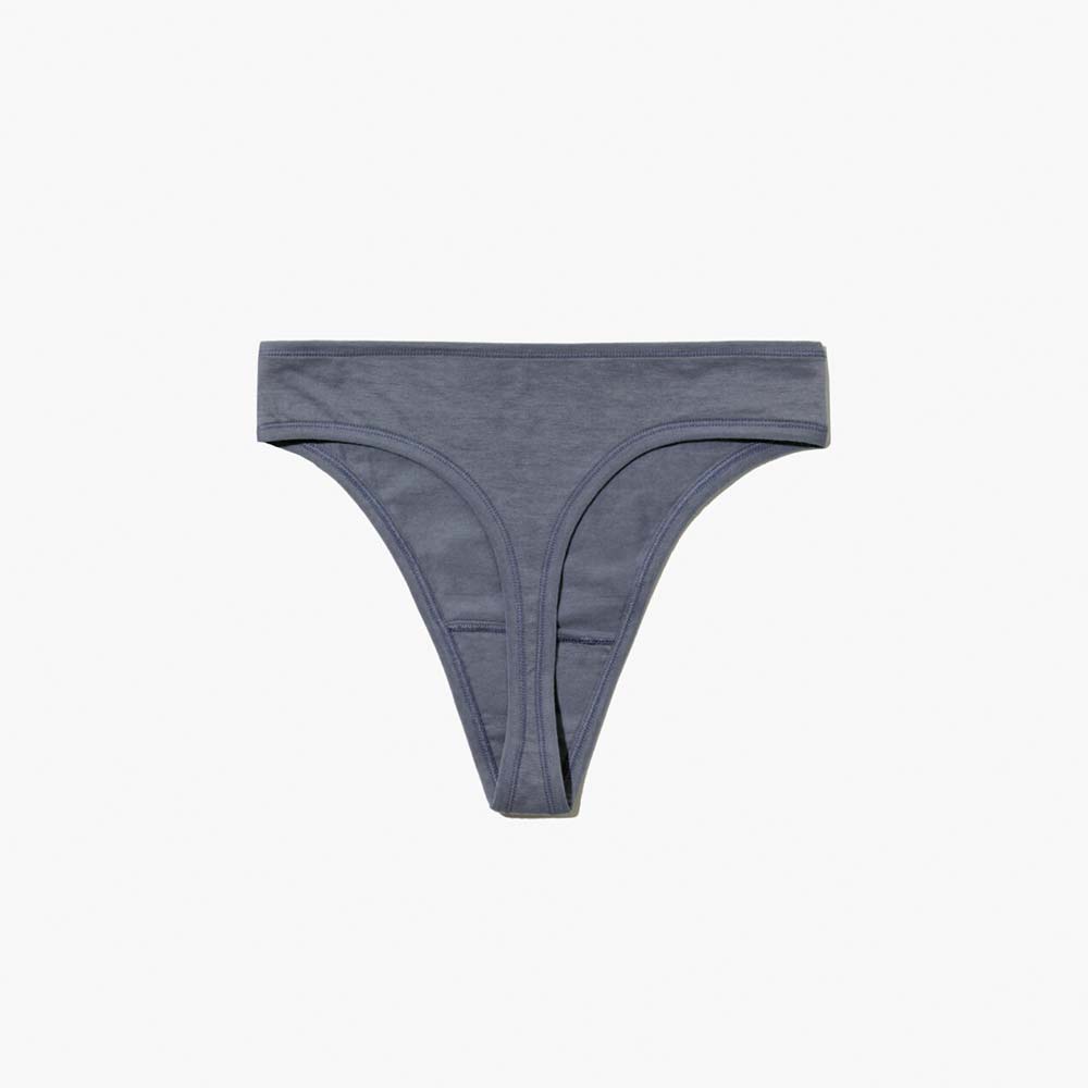 Plain Cotton Thong | 3-Pack Slate & Peach