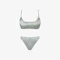 Silk Thong + Plain Bralette Set