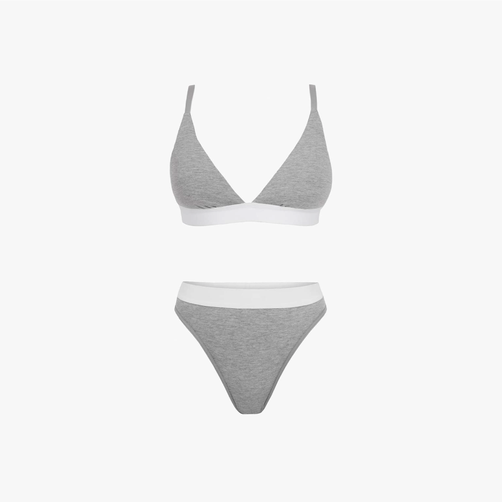 Triangle Bra + Elastic Thong Set