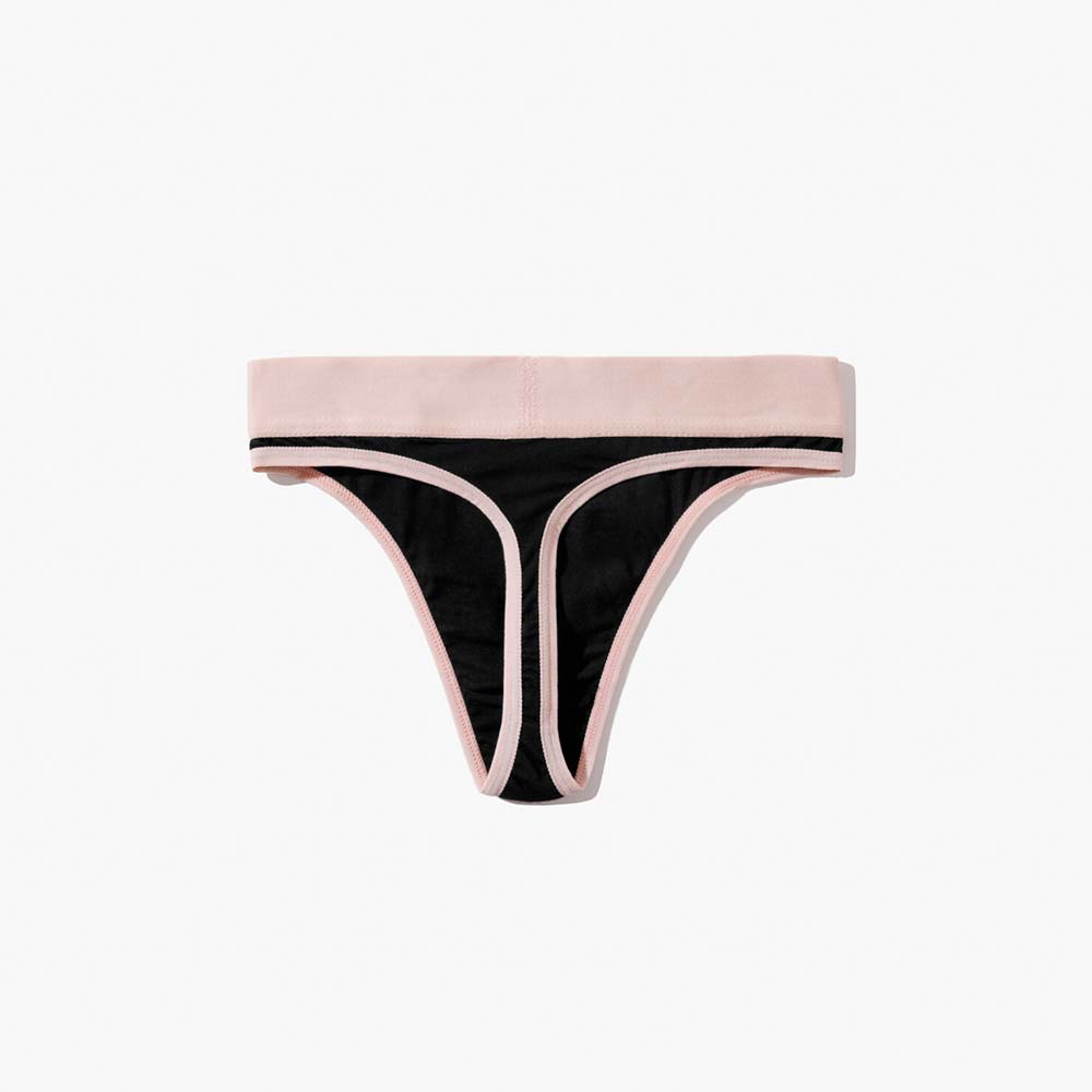 Cotton Thong + Elastic + Logo