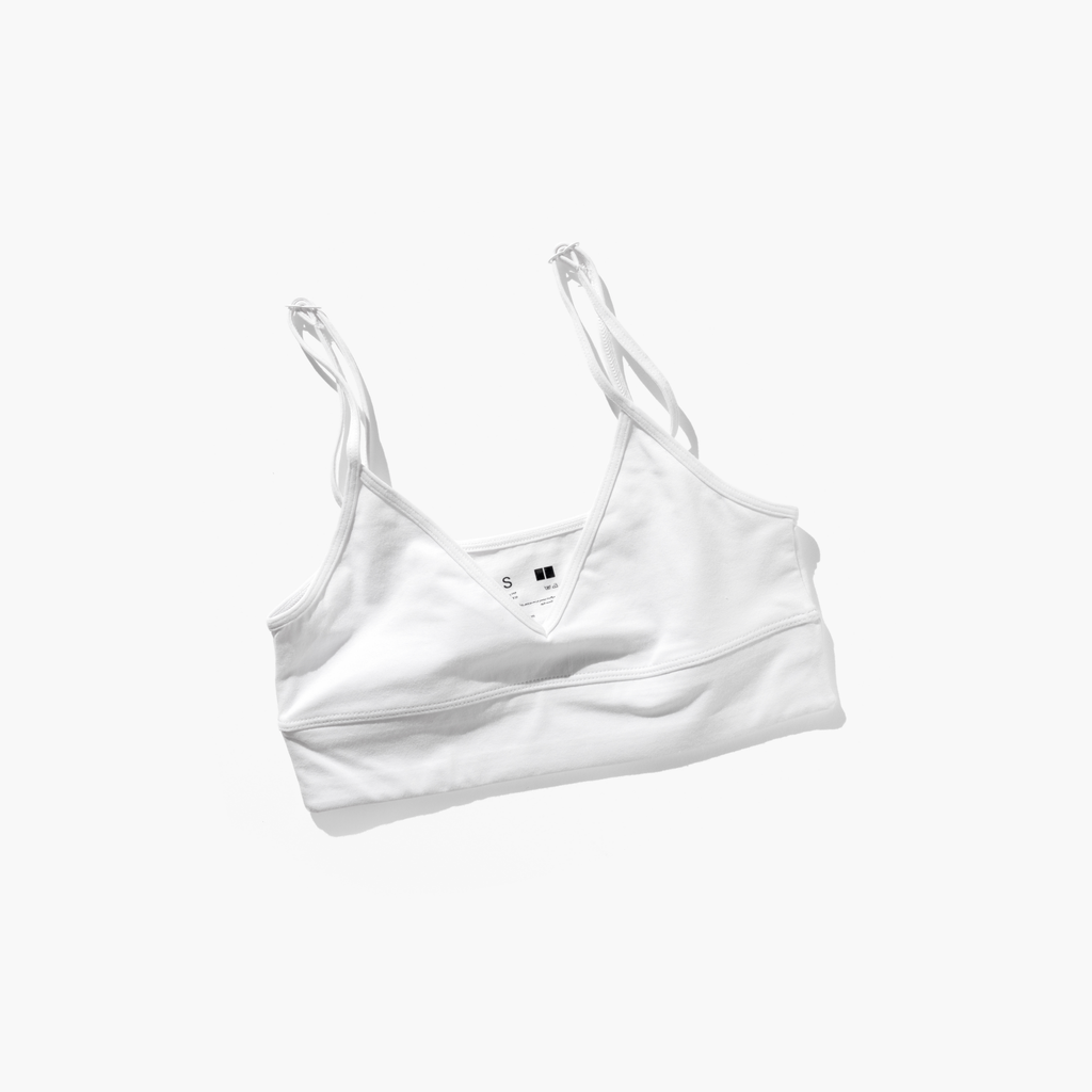 V-Neck Bra Top + Plain French Brief Set