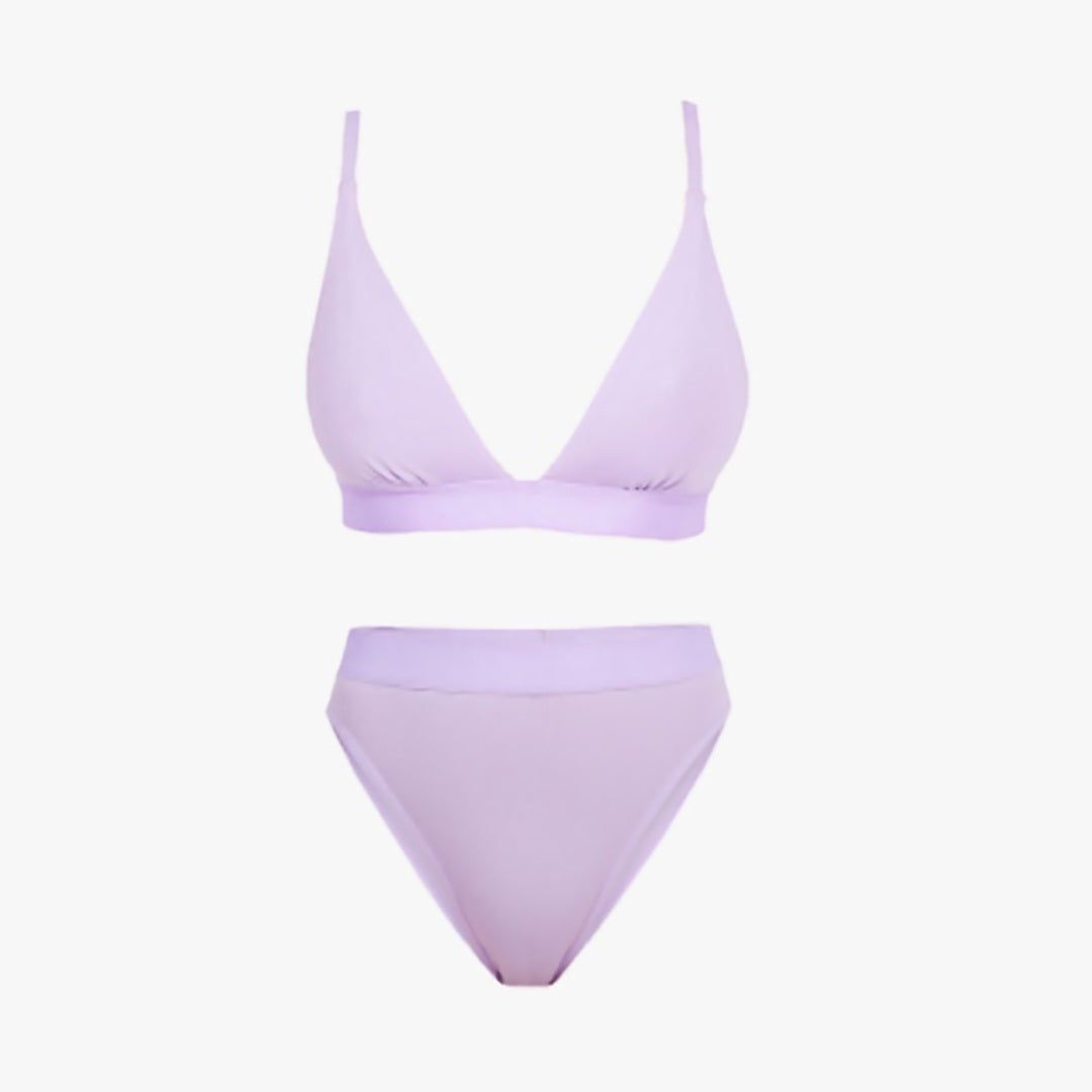 Triangle Bra + Elastic French Brief Set