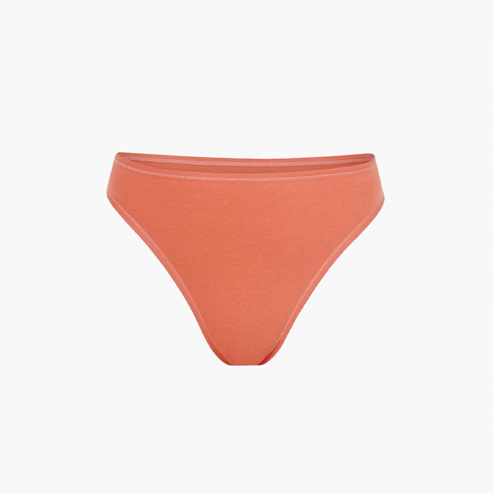 Plain Cotton Thong | 3-Pack Slate & Peach