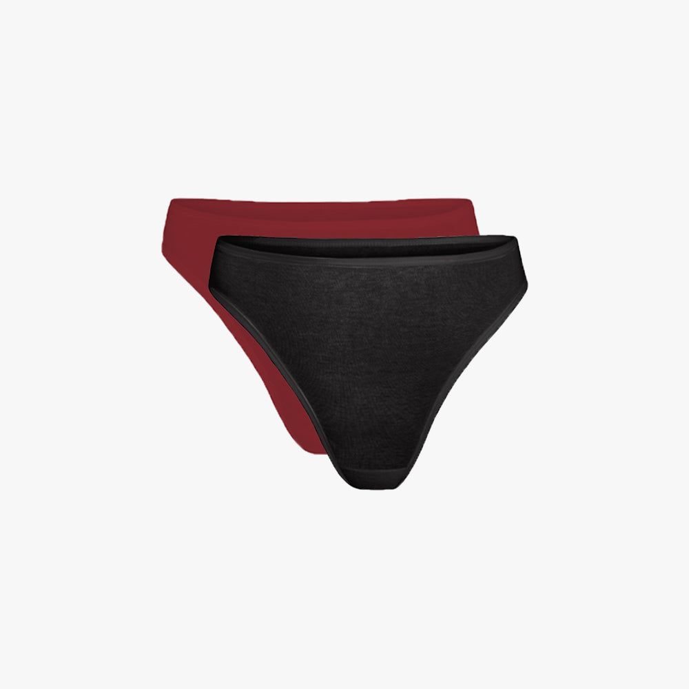 Plain Cotton Thong | 2-Pack