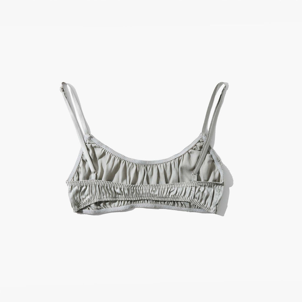 Silk Thong + Plain Bralette Set