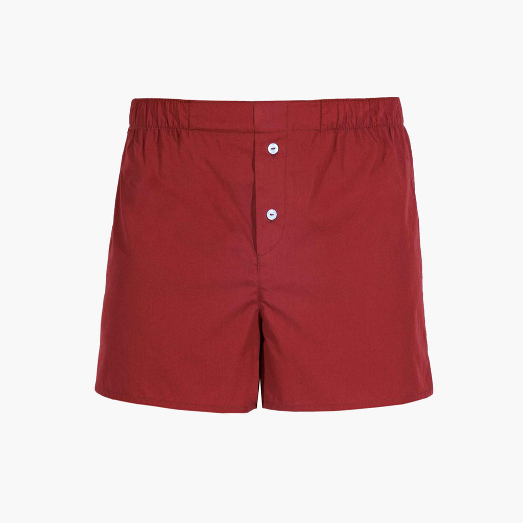 Unisex Cotton Boxer | Blue, Brick Red & White