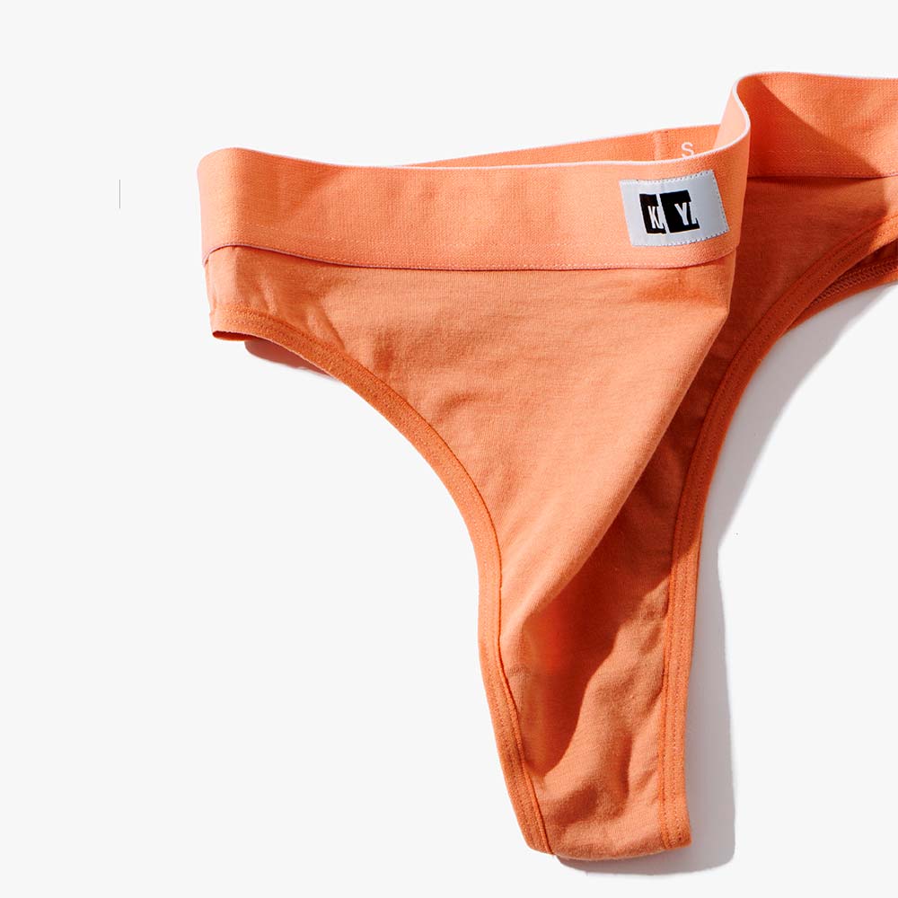 Cotton Thong + Elastic + Logo