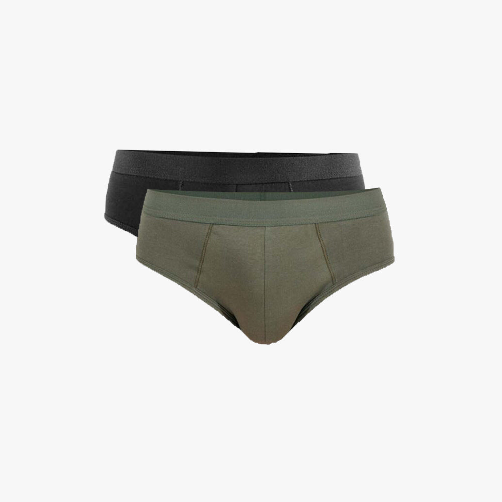 Plain Cotton Brief | 2-Pack Two Colors