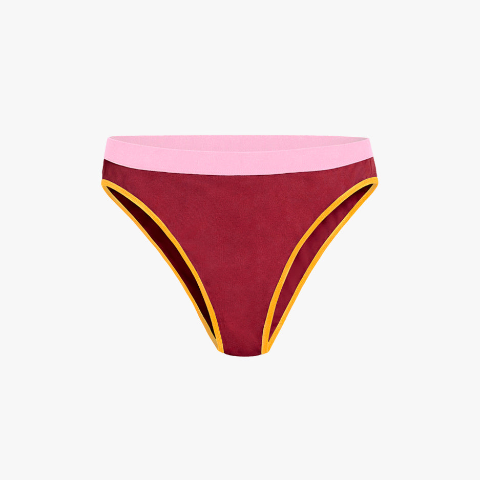 Triangle Bra + Elastic French Brief Set | Multicolor