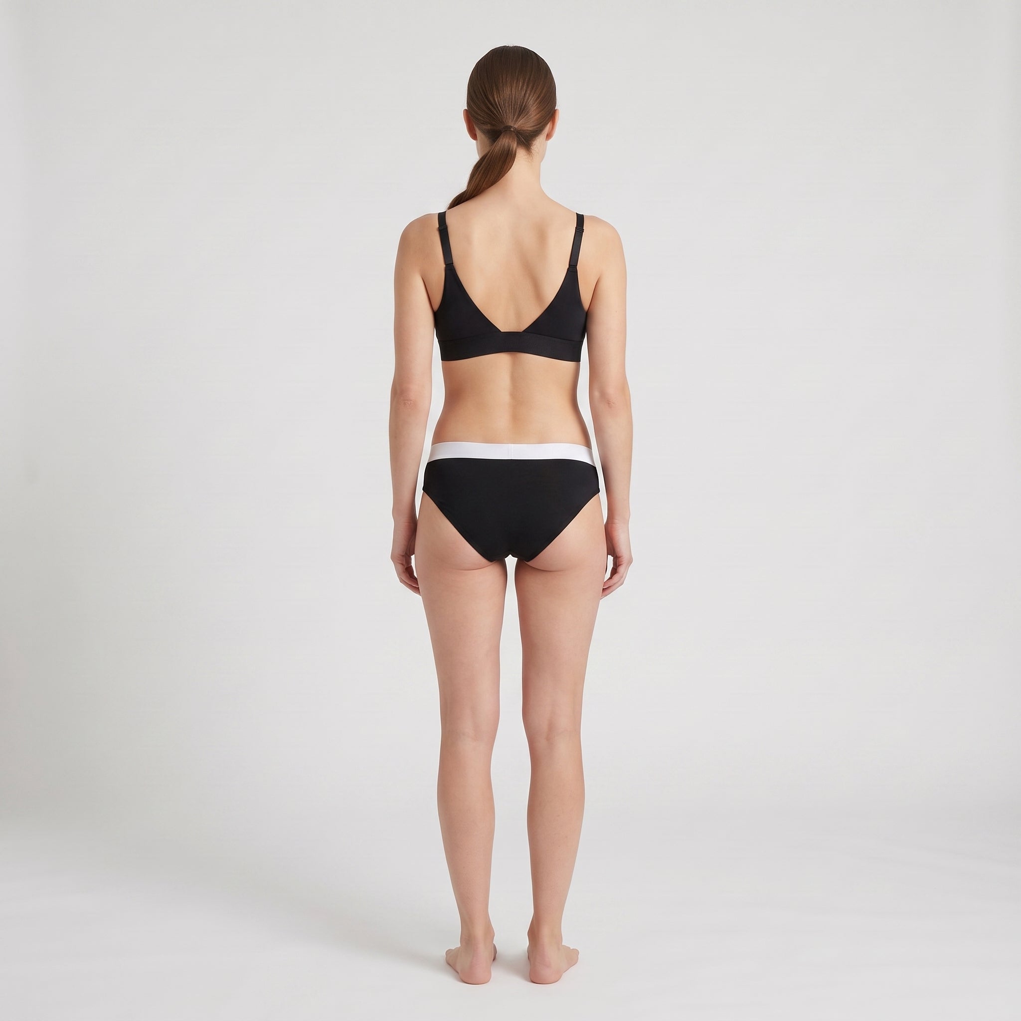 Cotton Cheeky Hipster + Elastic, worn, back view