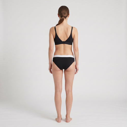 Cotton Cheeky Hipster + Elastic, worn, back view