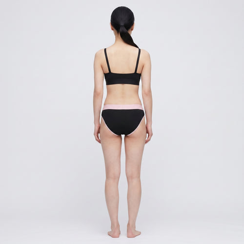 Cotton French Brief + Elastic, worn, back view