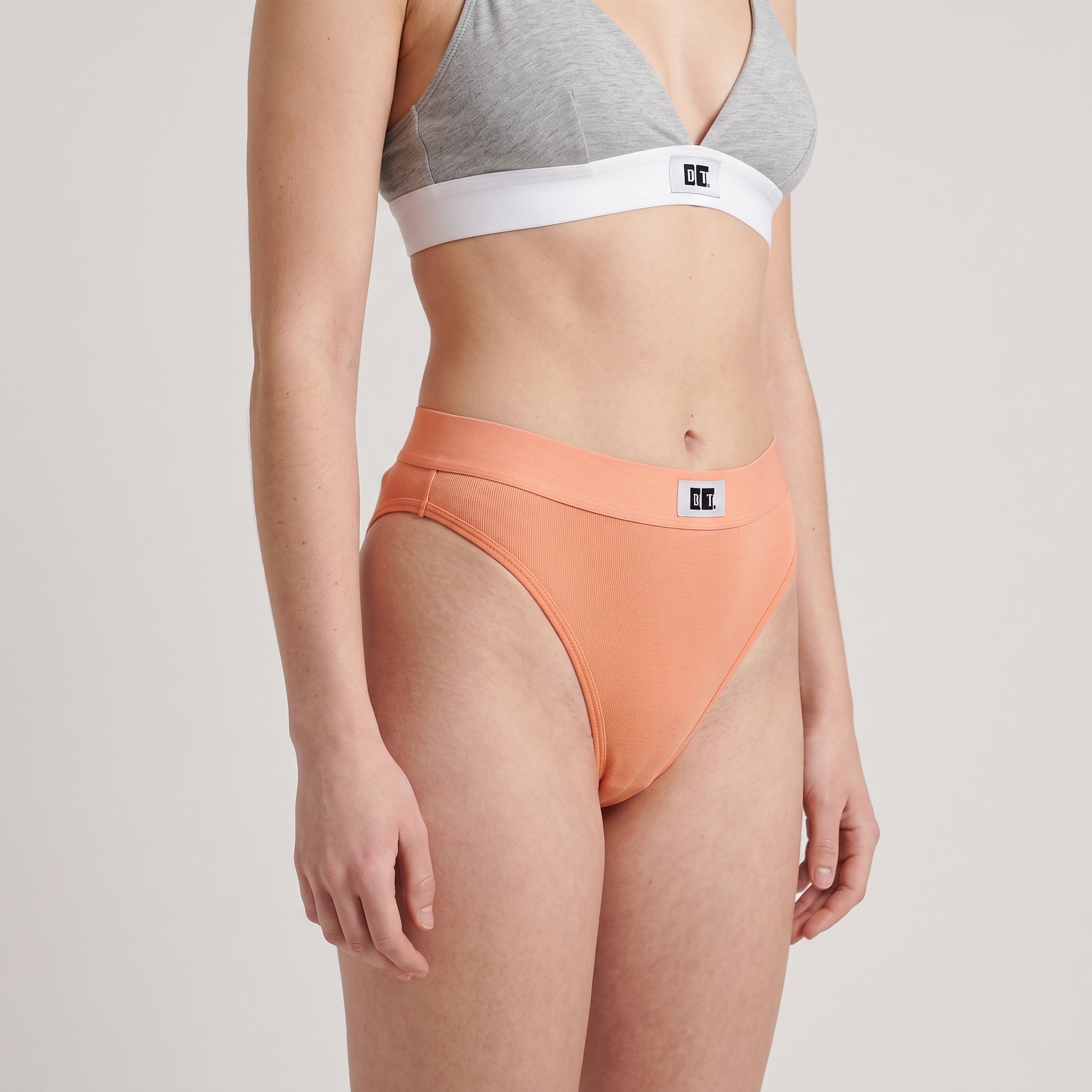 Cotton Thong + Elastic + Logo, worn, close-up, second colourway