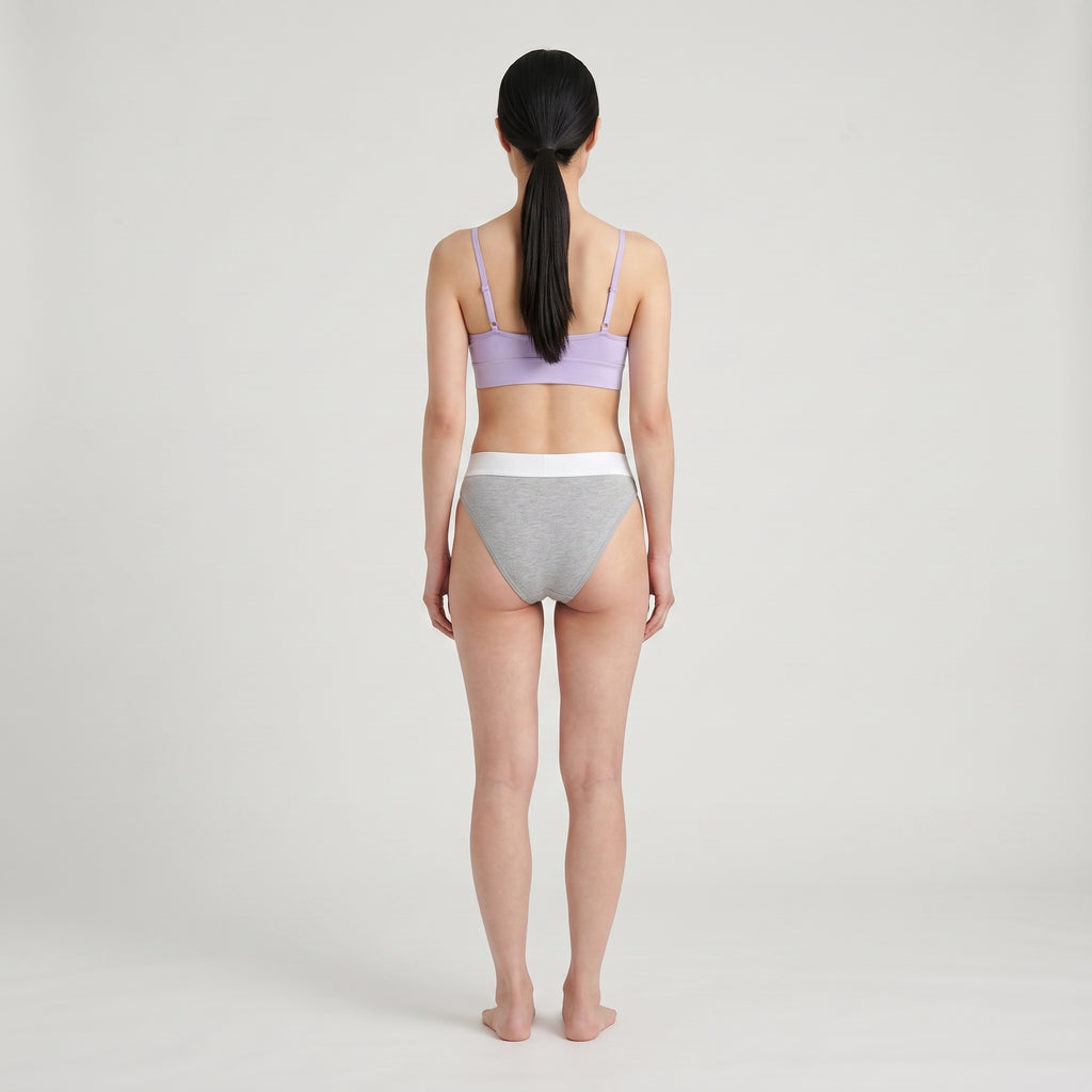 Cotton Thong with Elastic Band, worn, back view