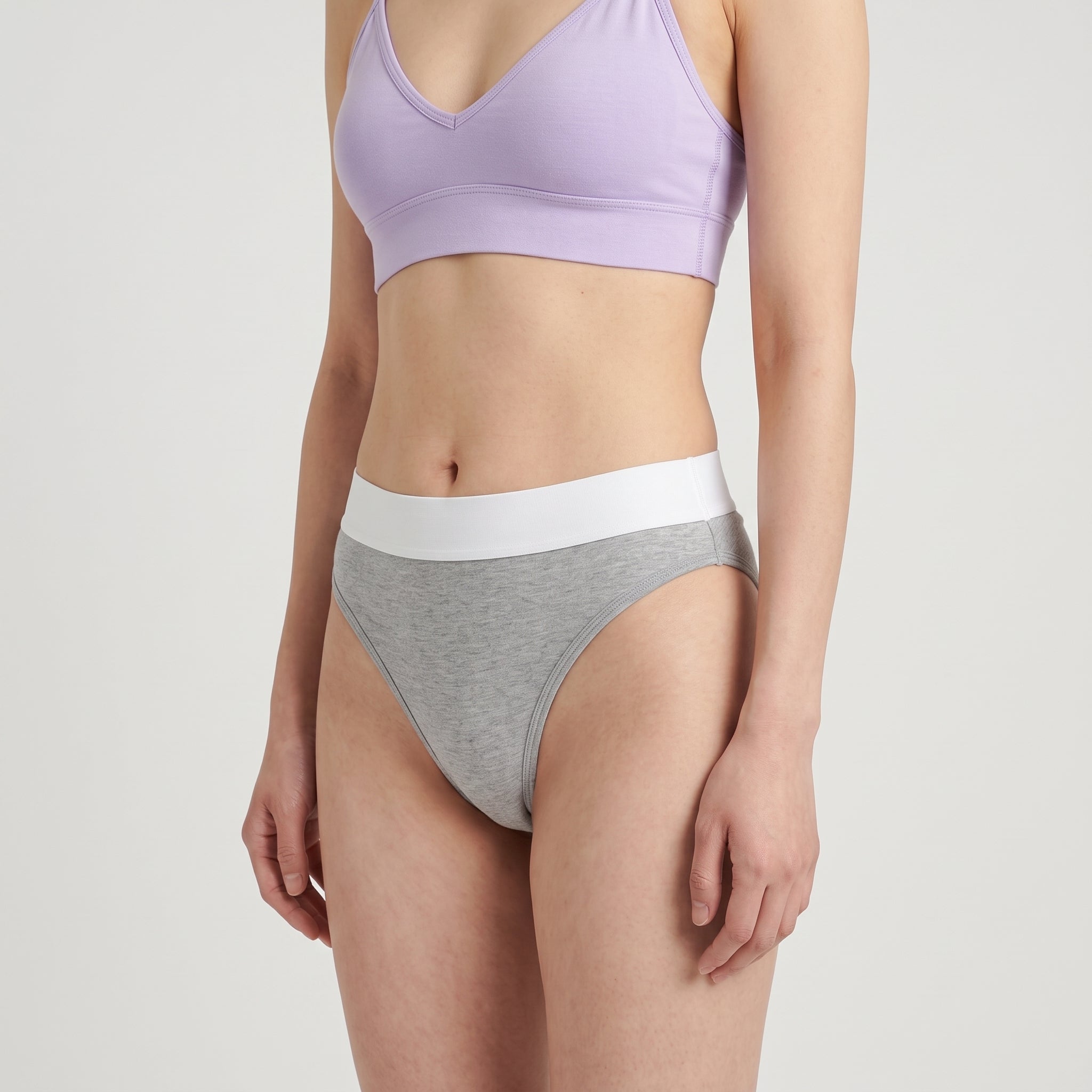 Cotton Thong with Elastic Band, worn, close-up