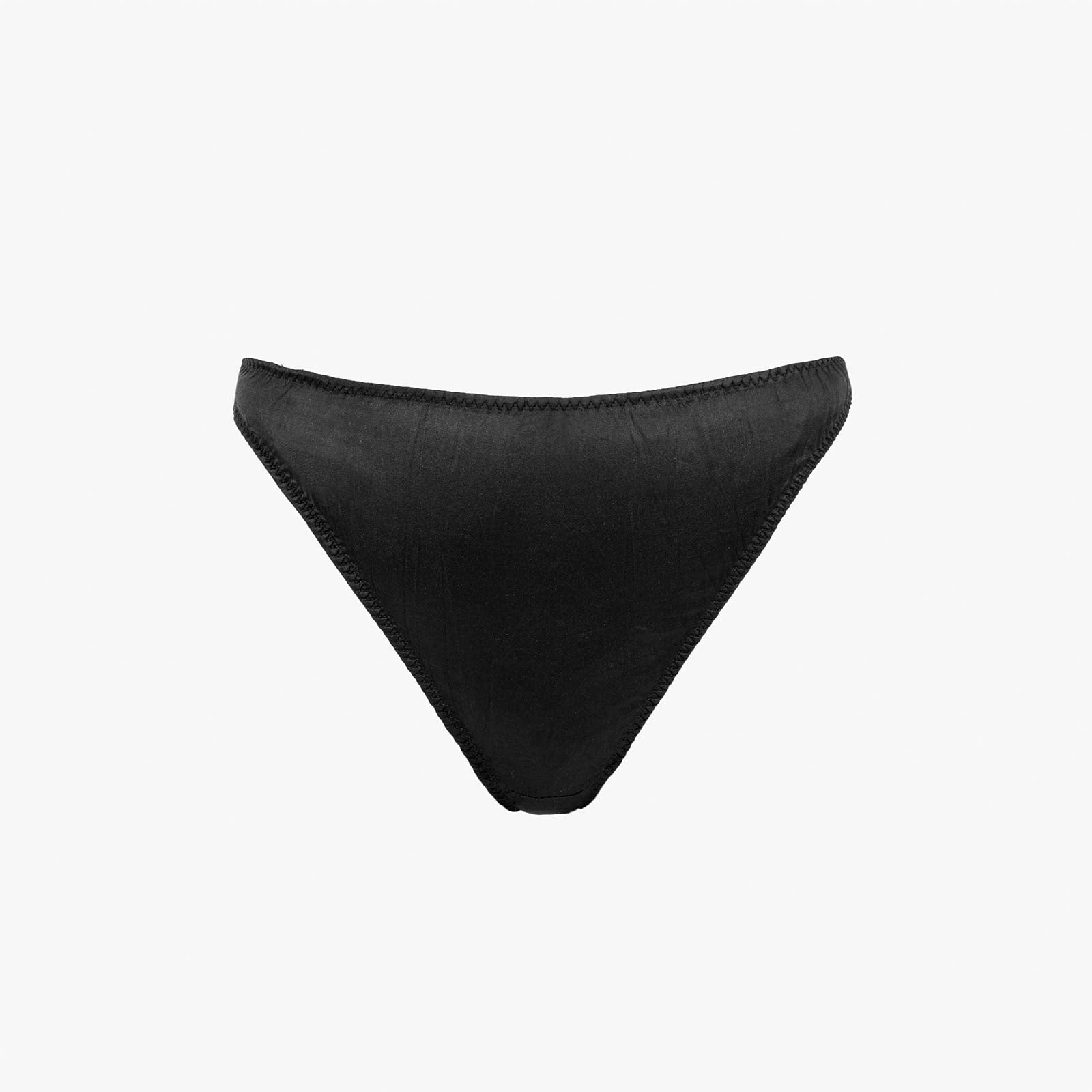 Silk Thong + Plain Bralette Set