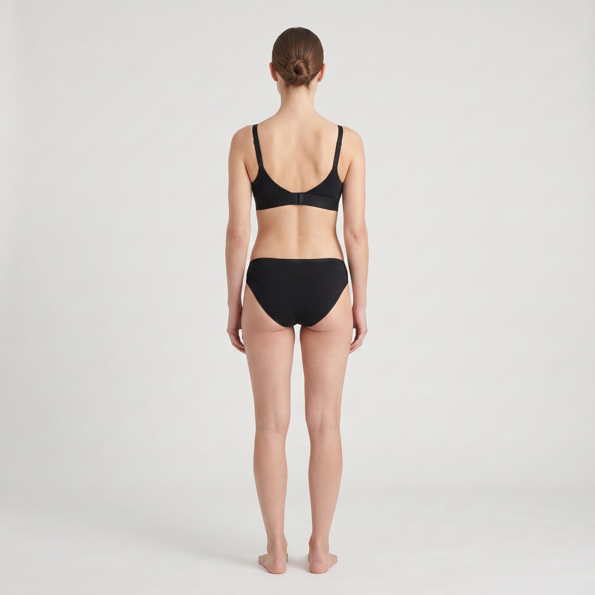 Plain Cotton Bikini Brief | 2-Pack, worn, back view