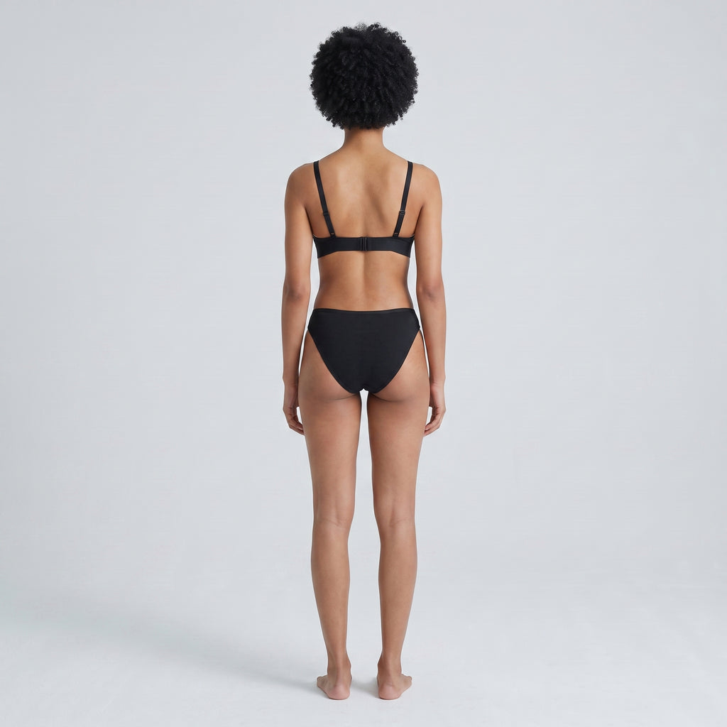 Plain Cotton Bikini Brief | 3-Pack, worn, back view