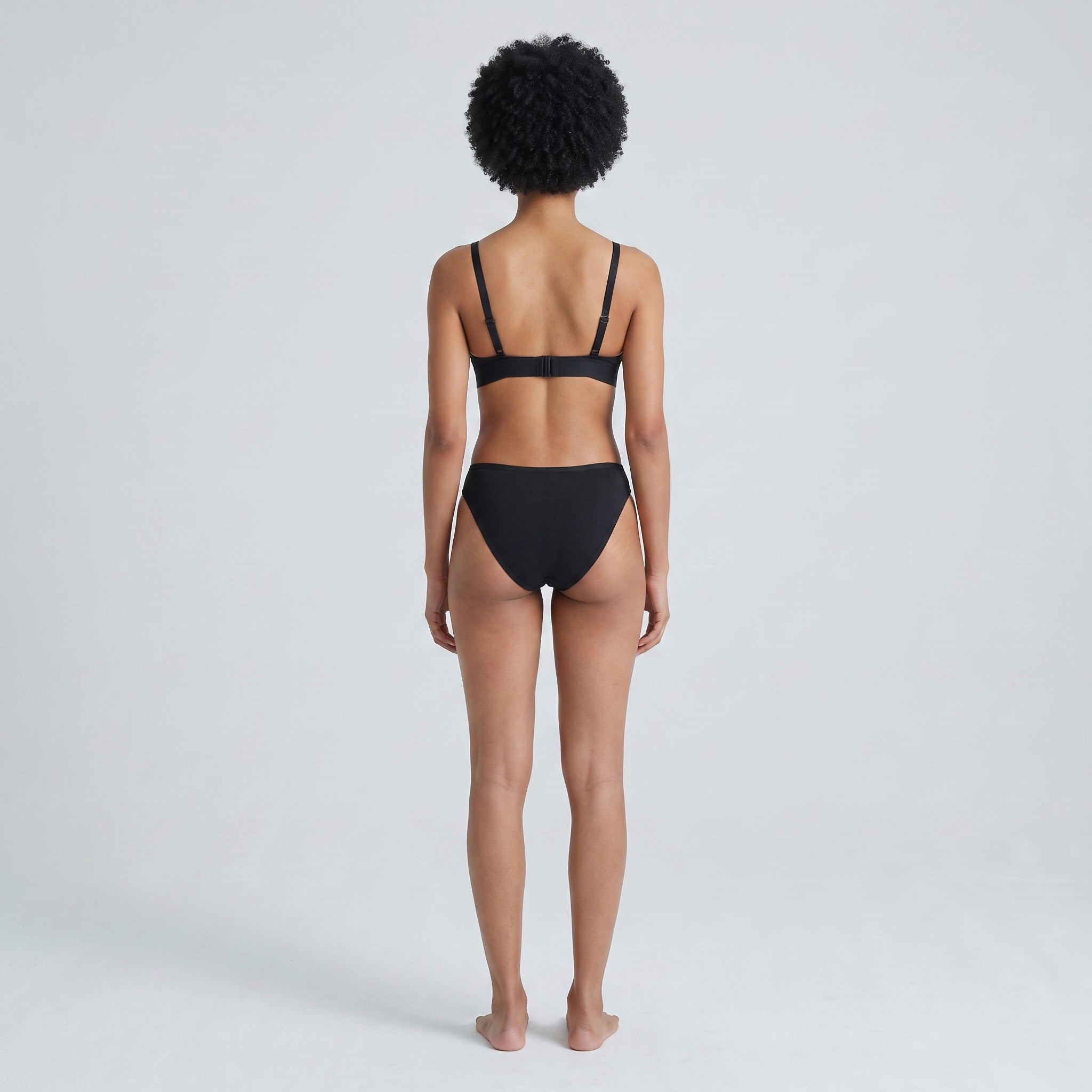 Plain Cotton Bikini Brief | 3-Pack, worn, back view