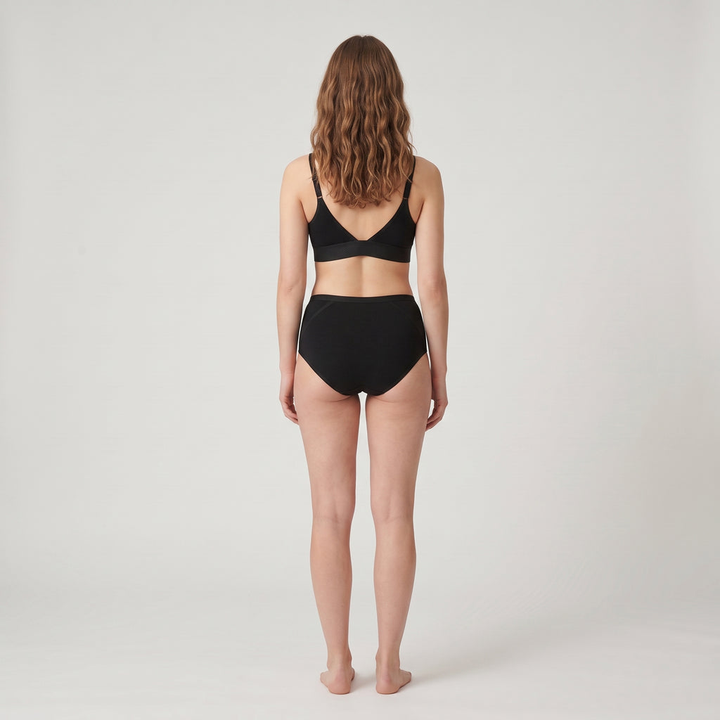 Plain Cotton Boyshort | 3-Pack, worn, back view, second colourway