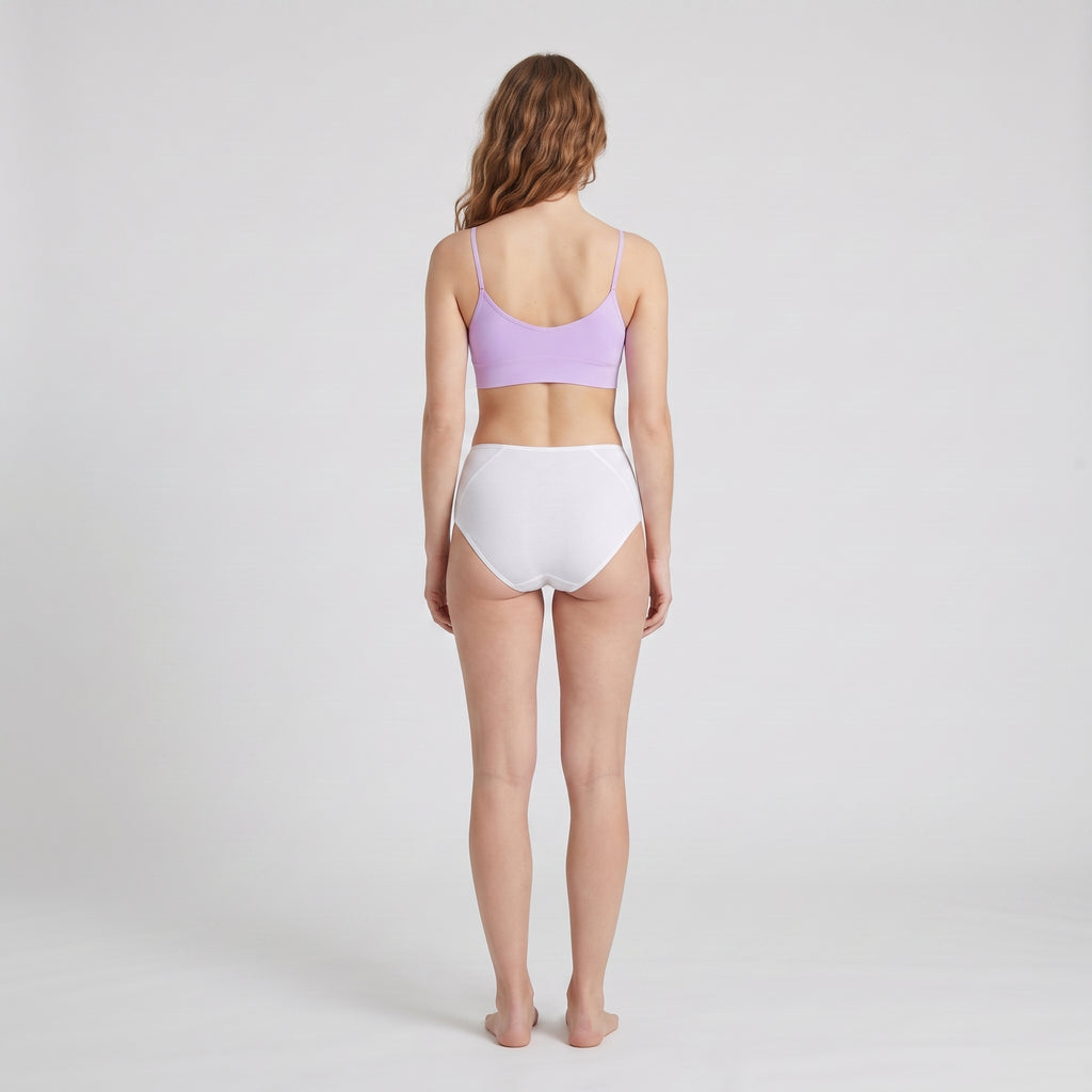 Plain Cotton Boyshort | 3-Pack, worn, back view