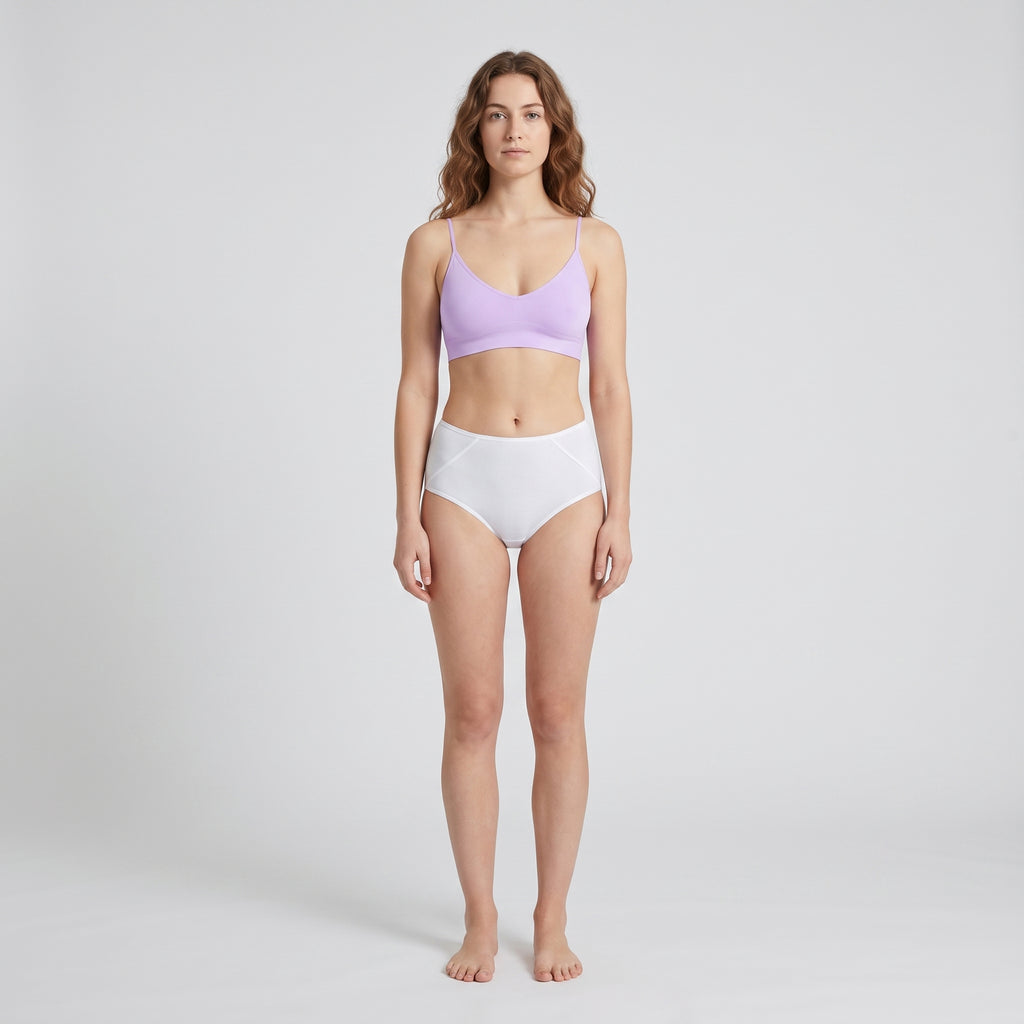 Plain Cotton Boyshort | 3-Pack, worn, front view