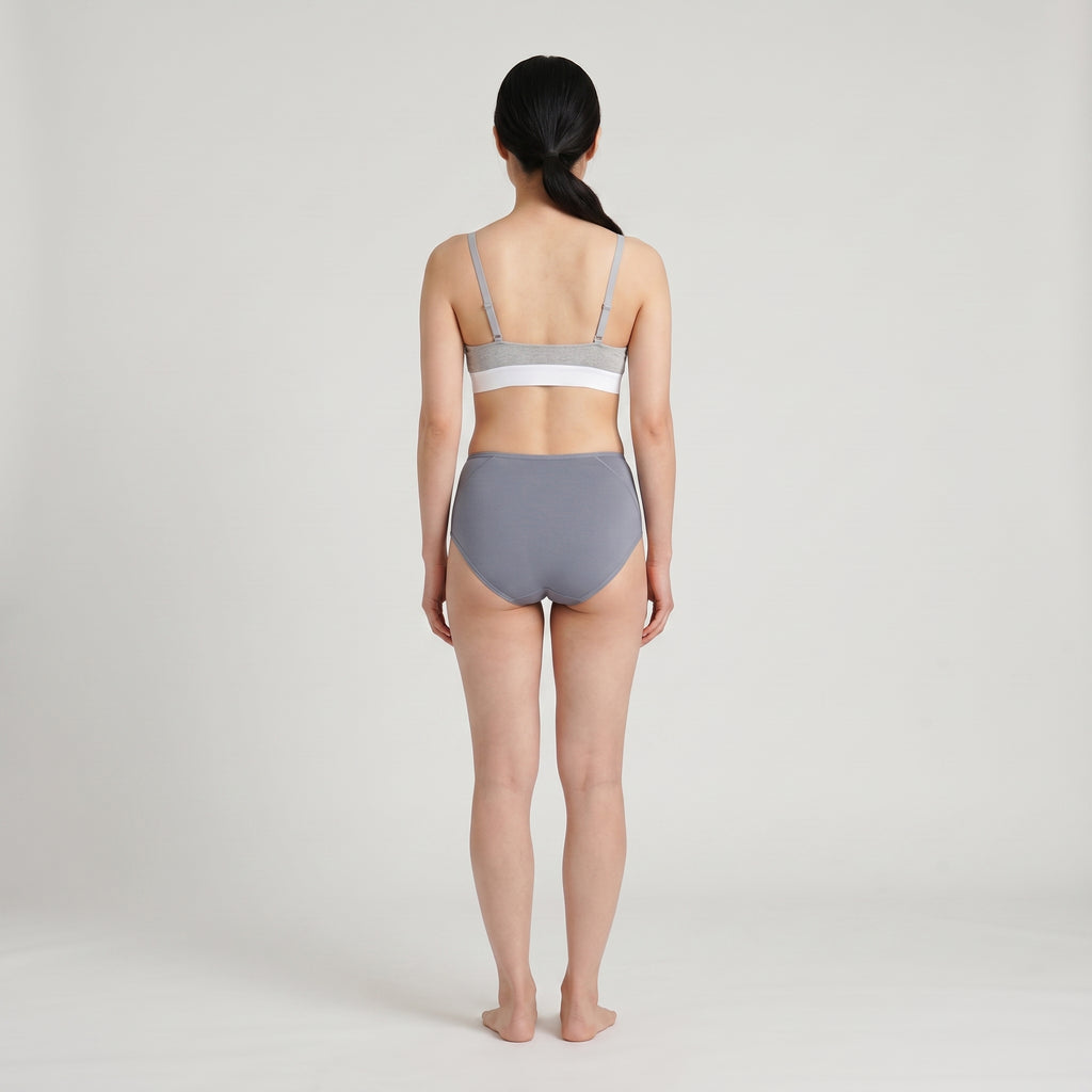 Plain Cotton Boyshort | 3-Pack, worn, back view, second colourway