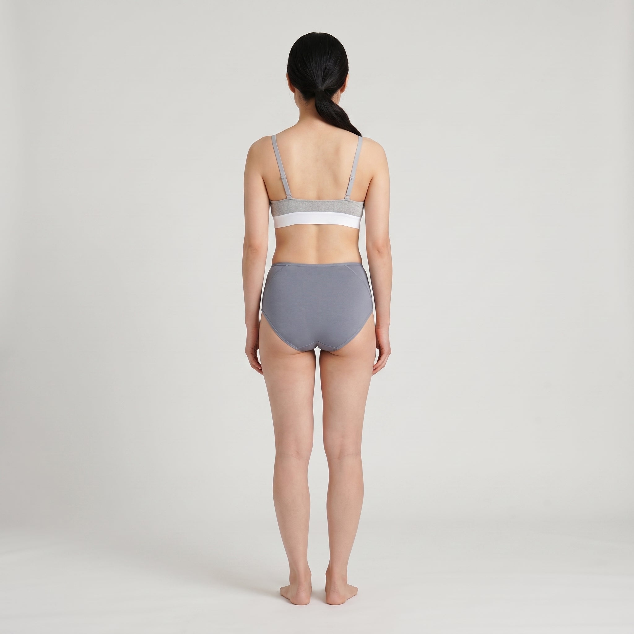 Plain Cotton Boyshort | 3-Pack, worn, back view, second colourway