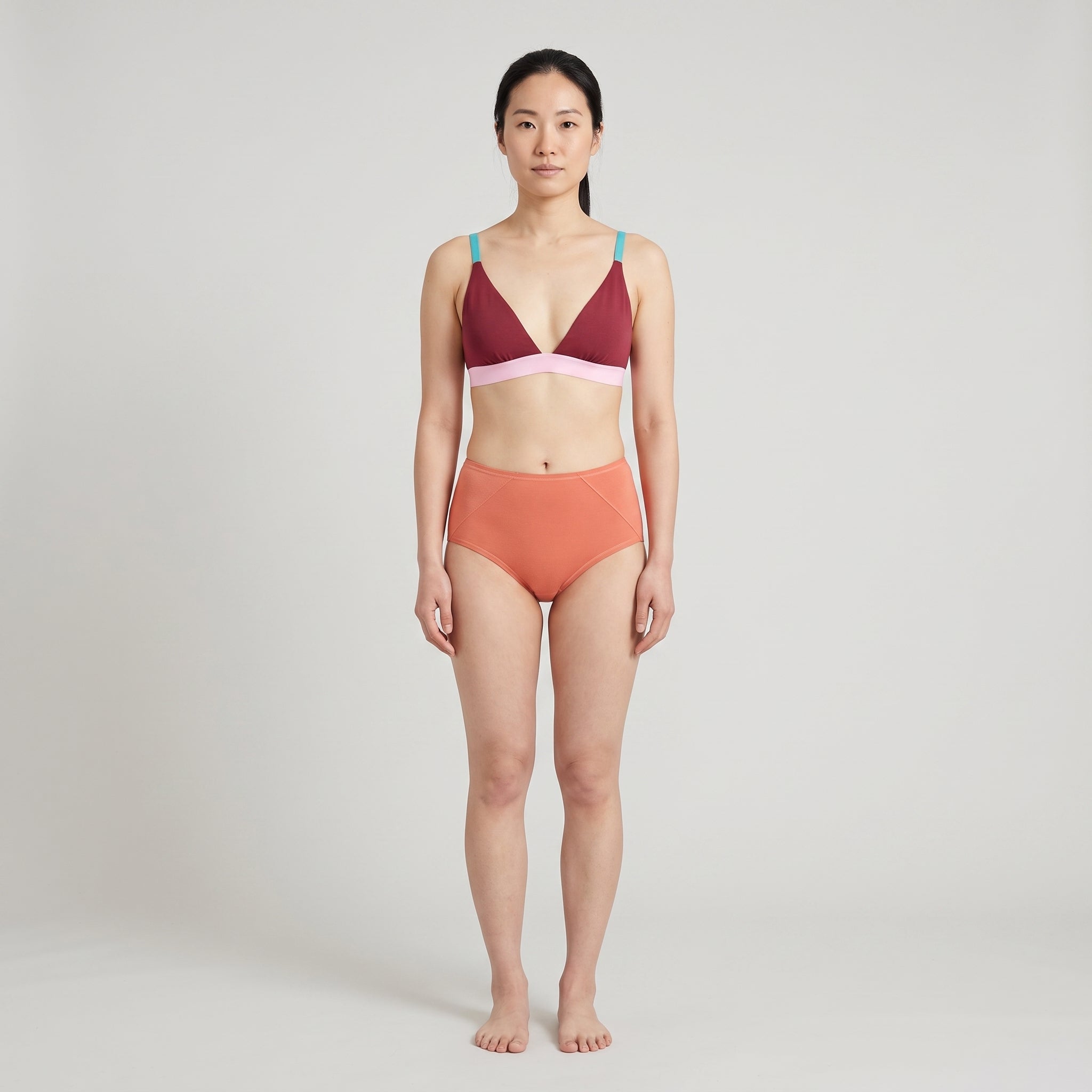 Plain Cotton Boyshort | 3-Pack, worn, front view